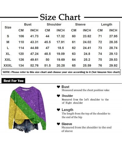 Mardi Gras Shirts for Women Sequin Printed Round Neck Mask Tops 2024 Carnival Long Sleeve Raglan Basic Blouse 25purple Pink $...