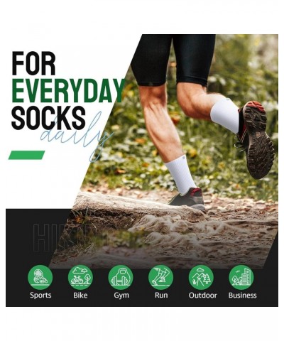 Mens Socks, 6 Pairs Anti-Blister Cushioned Breathable Running Cotton Socks, Athletic Ankle Sports Socks White-cl01a $11.04 Socks