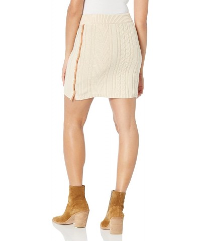 Women's HS0052-1-Sweater Mini Skirt, Off White $14.82 Skirts