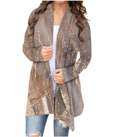 2023 Fall Cardigan for Women Trendy Plus Size Cardigan for Women Long Lightweight Cardigan Sweaters for Women 1-gold $10.32 S...