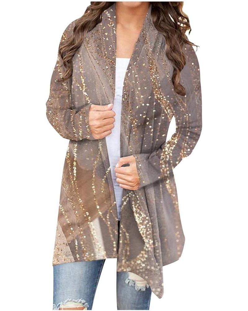 2023 Fall Cardigan for Women Trendy Plus Size Cardigan for Women Long Lightweight Cardigan Sweaters for Women 1-gold $10.32 S...