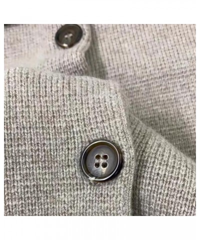 Ultra-Soft Slimming Button Cardigan Sweater Solid Knit Bell Sleeves Open-Front Versatile Round Neck X-Small Taupe $16.42 Swea...