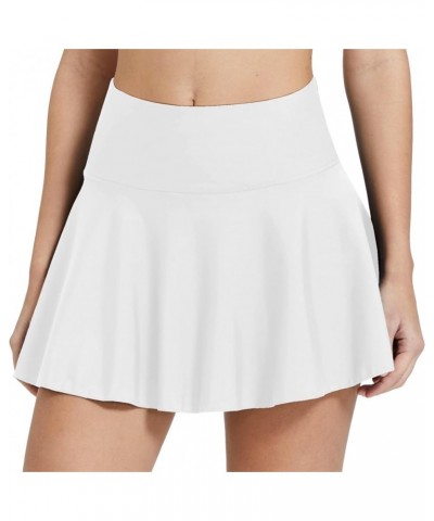 Women's High Waisted Swim Skirt Bikini Tankini Bottom with Side Pocket White(add 1.97" in Waist-high) $14.85 Swimsuits