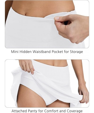 Women's High Waisted Swim Skirt Bikini Tankini Bottom with Side Pocket White(add 1.97" in Waist-high) $14.85 Swimsuits