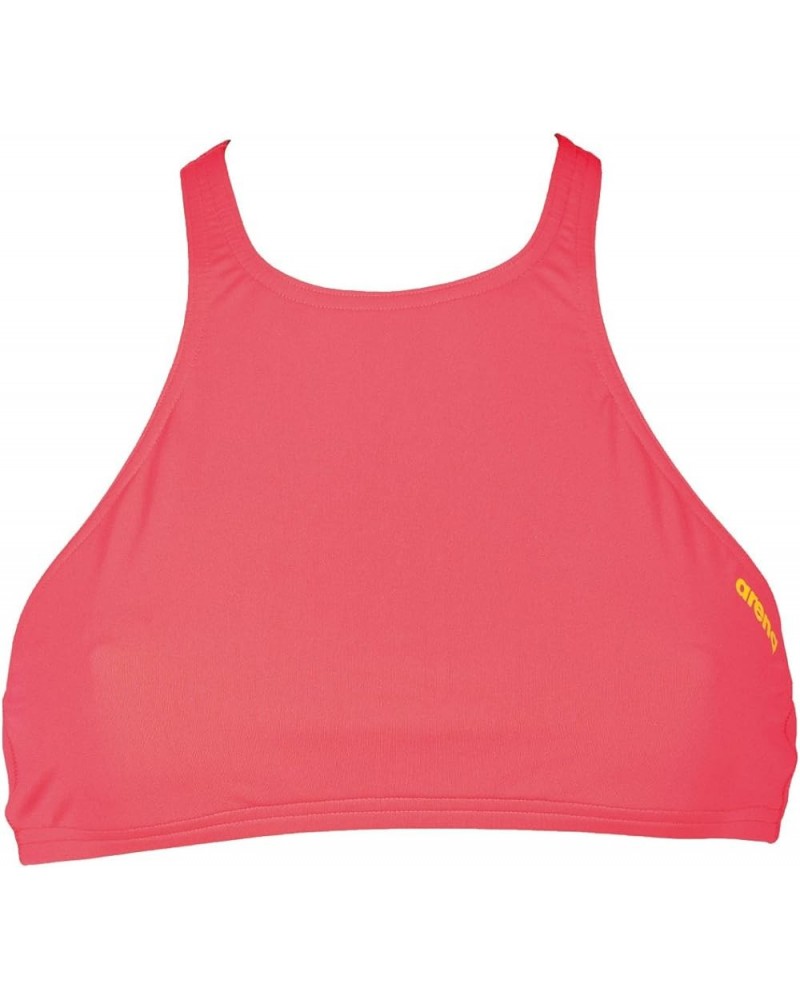 Women's Rule Breaker Think Crop MaxLife Bikini Top Fluorescent Red $12.83 Swimsuits