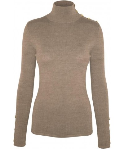 womens Pullover Sw950 / Camel $16.32 Sweaters