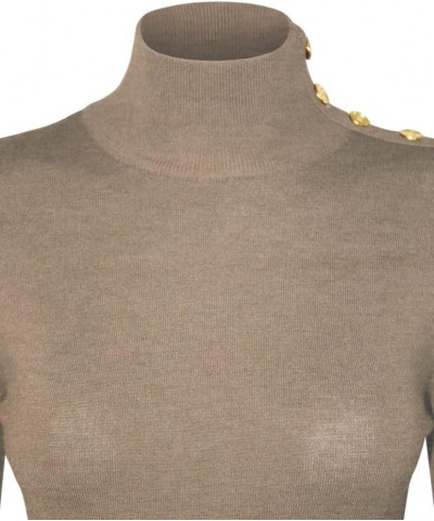 womens Pullover Sw950 / Camel $16.32 Sweaters