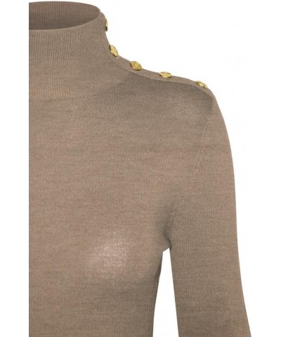 womens Pullover Sw950 / Camel $16.32 Sweaters