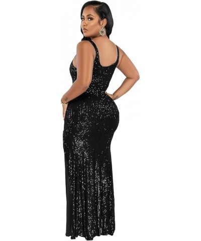 Women's Sexy Hot Drilling Birthday Dresses Bodycon Dresses Glitter Sequin Elegant Dress Party Nightclub Dress Black 4 $24.29 ...