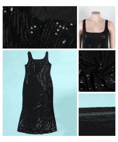 Women's Sexy Hot Drilling Birthday Dresses Bodycon Dresses Glitter Sequin Elegant Dress Party Nightclub Dress Black 4 $24.29 ...