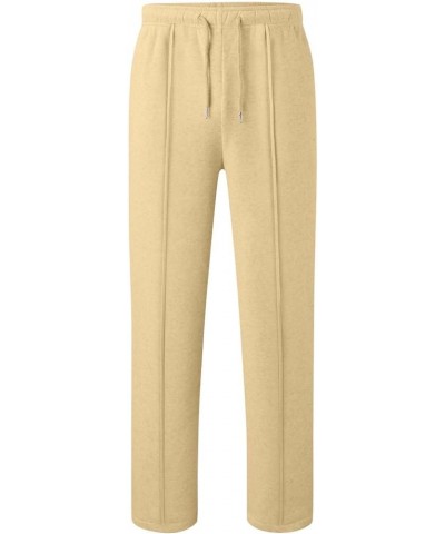 Baggy Wide Leg Sweatpants for Women Fleece Joggers with Pockets Comfy High Waist Lounge Drawstring Cargo Pants 05-yellow $11....