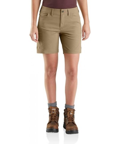 Women's Straight Fit Force Madden Cargo Short Dark Khaki $15.05 Shorts