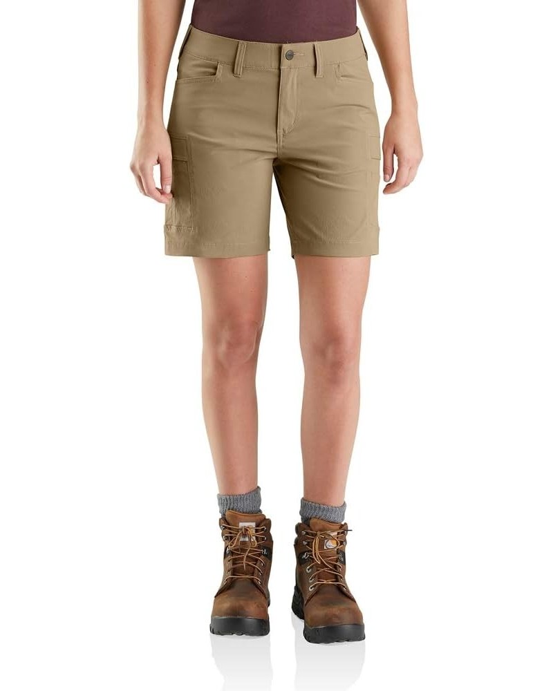 Women's Straight Fit Force Madden Cargo Short Dark Khaki $15.05 Shorts