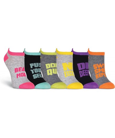 Women's Fun Pop Culture Low Cut Socks-6 Pairs-Cool & Cute Novelty Gifts Get Motivated (Grey) $9.00 Socks