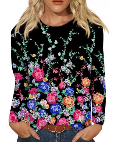 Women Tops,Womens Long Sleeve Shirts Cute Print Graphic Tees Blouses Casual Plus Size Basic Tops Pullover 3-multicolor $8.19 ...