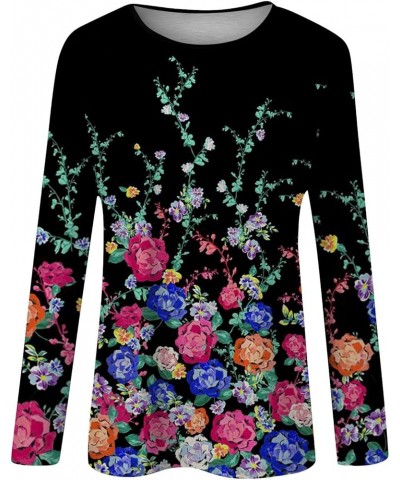 Women Tops,Womens Long Sleeve Shirts Cute Print Graphic Tees Blouses Casual Plus Size Basic Tops Pullover 3-multicolor $8.19 ...