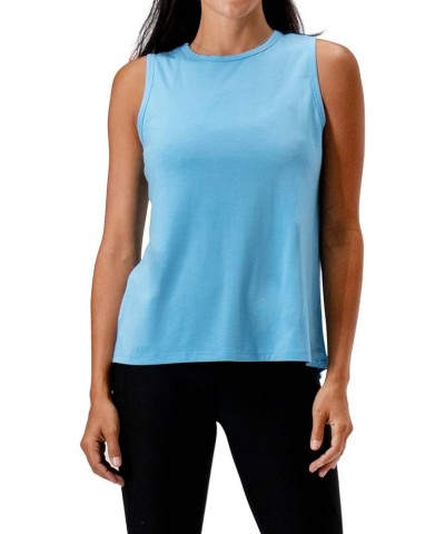 Women's 2 Pack Stretch Cotton and Modal Classic-Fit Short-Sleeve Crewneck T-Shirt 5.(open Mesh Back) Light Blue $10.75 T-Shirts