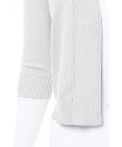 Women's Classic 3/4 Sleeve Open Front Cropped Cardigan (S-3XL) Fsw008_white $14.21 Sweaters