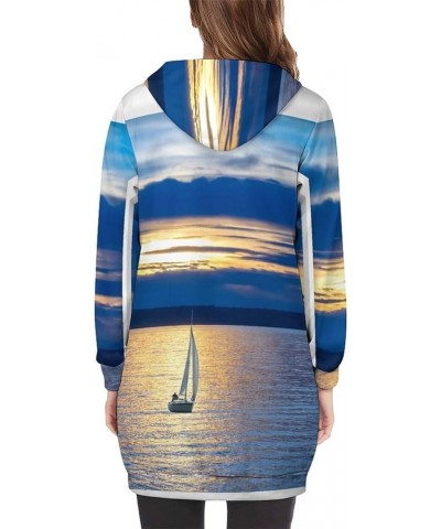 Zip Up Hoodie Women - Long Sleeve Fall Hoodeds Island And Lighthouses Sweatshirts Fall Jacket Coat with Pockets Landscape Out...