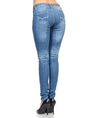 Juniors Women's Blue Jean Denim Stretch Skinny Ripped Distressed Jeans Pants Sweet Look Jeans Blue N426 Ripped $10.50 Jeans