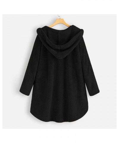 2024 Womens Fleece Jacket Winter Warm Fuzzy Hooded Coats Plus Size Casual Plush Cardigan Sweaters with Pokets Trendy Outwear ...