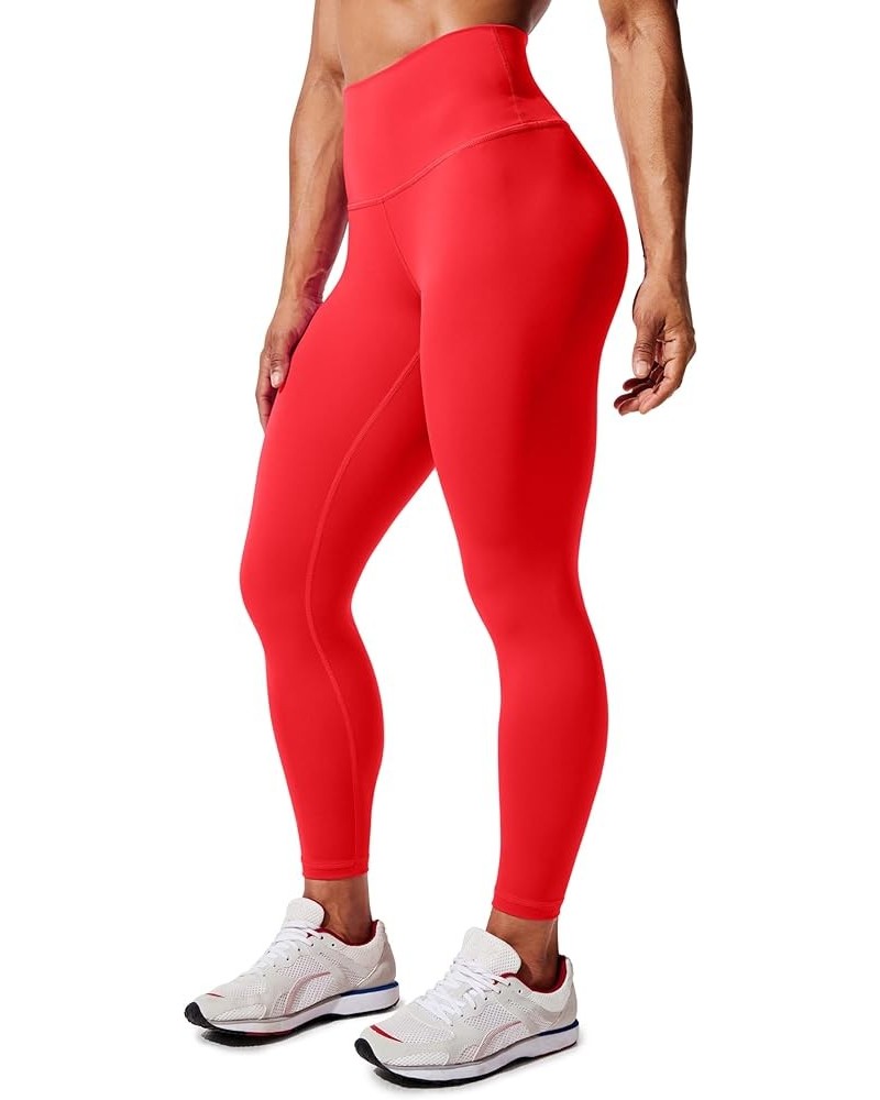 Women's Hugged Feeling Compression Leggings 25 Inches - Thick High Waisted Tummy Control Workout Leggings Deep Red $19.25 Act...