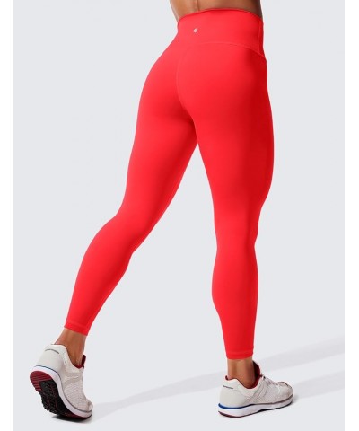 Women's Hugged Feeling Compression Leggings 25 Inches - Thick High Waisted Tummy Control Workout Leggings Deep Red $19.25 Act...