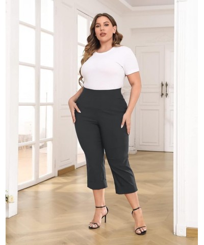 Plus Size Pull On Capris for Women Charcoal $20.79 Pants