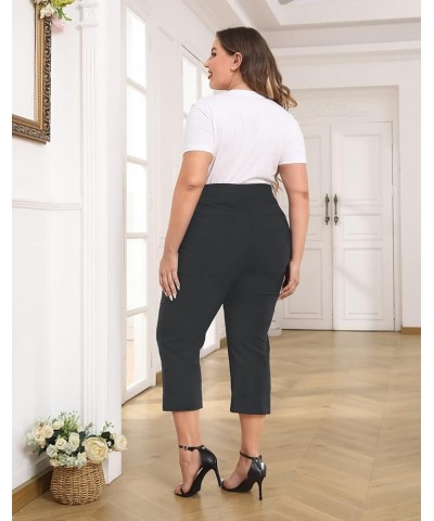 Plus Size Pull On Capris for Women Charcoal $20.79 Pants