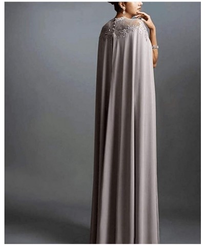 Women's Mermaid Long Formal Gown Prom Evening Dresses with Cape Black $49.47 Dresses