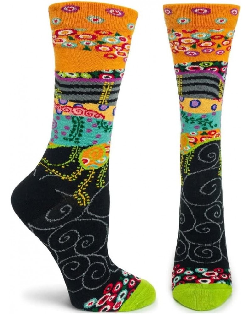 Circles and Waves Women's Sock - Black $11.00 Activewear