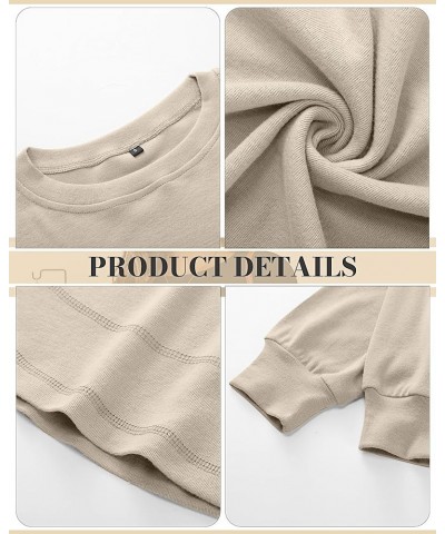 2 Pack Women's Crew Neck Sweatshirts, Long Sleeve Casual Shirts Loose Fit Soft Tunic Tops Plain Basic Pullover Tees Black, Ap...