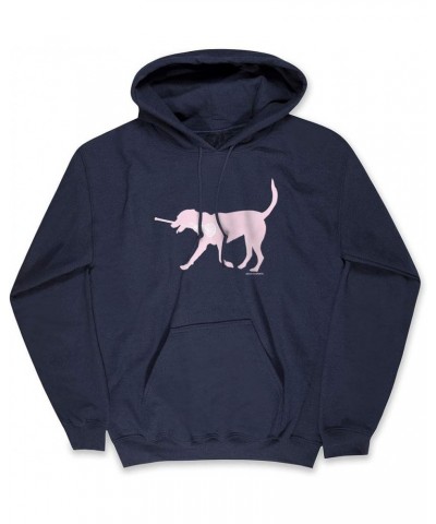 Girls Lacrosse Hooded Sweatshirt | LuLa The Lax Dog Pink Adults Sizes Adult Navy $22.56 Others