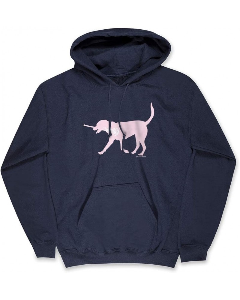 Girls Lacrosse Hooded Sweatshirt | LuLa The Lax Dog Pink Adults Sizes Adult Navy $22.56 Others