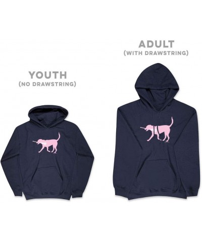 Girls Lacrosse Hooded Sweatshirt | LuLa The Lax Dog Pink Adults Sizes Adult Navy $22.56 Others