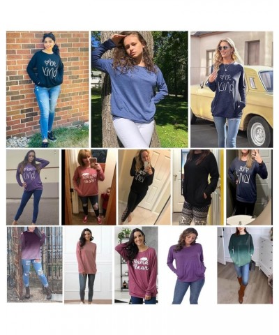 Womens Crewneck Sweatshirt Casual Loose Fitting Tops Long Sleeve T Shirt 0-gradualred $14.94 Hoodies & Sweatshirts