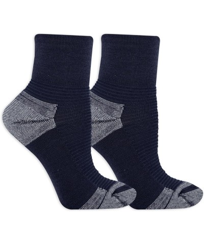 Women's Advanced Relief Blisterguard Socks-2 & 3 Pair Packs-Non-Binding Cushioned Comfort Textured Navy - Ankle (2 Pairs) $10...