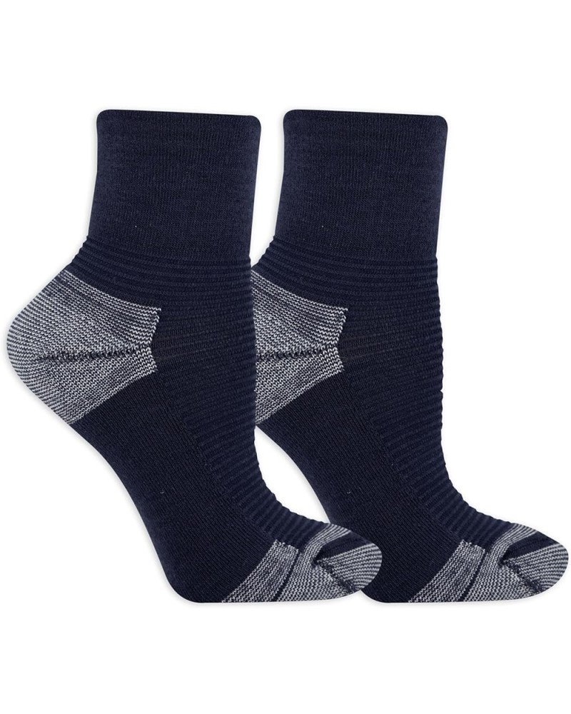 Women's Advanced Relief Blisterguard Socks-2 & 3 Pair Packs-Non-Binding Cushioned Comfort Textured Navy - Ankle (2 Pairs) $10...