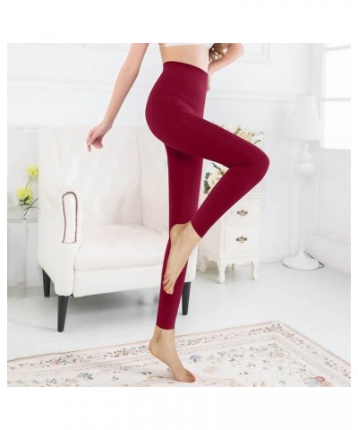 Women's Fleece Lined Leggings Water Resistant Thermal Winter Warm Tights High Waisted with Pockets Running Gear Wine $6.23 Ac...