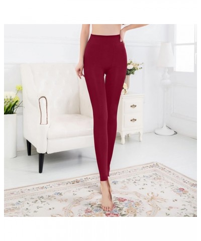 Women's Fleece Lined Leggings Water Resistant Thermal Winter Warm Tights High Waisted with Pockets Running Gear Wine $6.23 Ac...