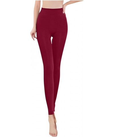 Women's Fleece Lined Leggings Water Resistant Thermal Winter Warm Tights High Waisted with Pockets Running Gear Wine $6.23 Ac...