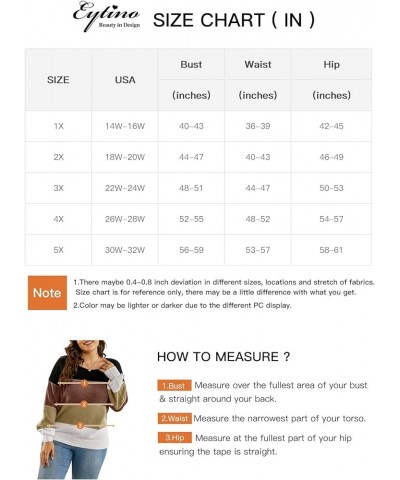 Womens Plus Size Sweaters Casual Long Sleeve Crewneck Color Block Knit Pullover Jumper Tops(1X-5X) Apricot $25.36 Sweaters