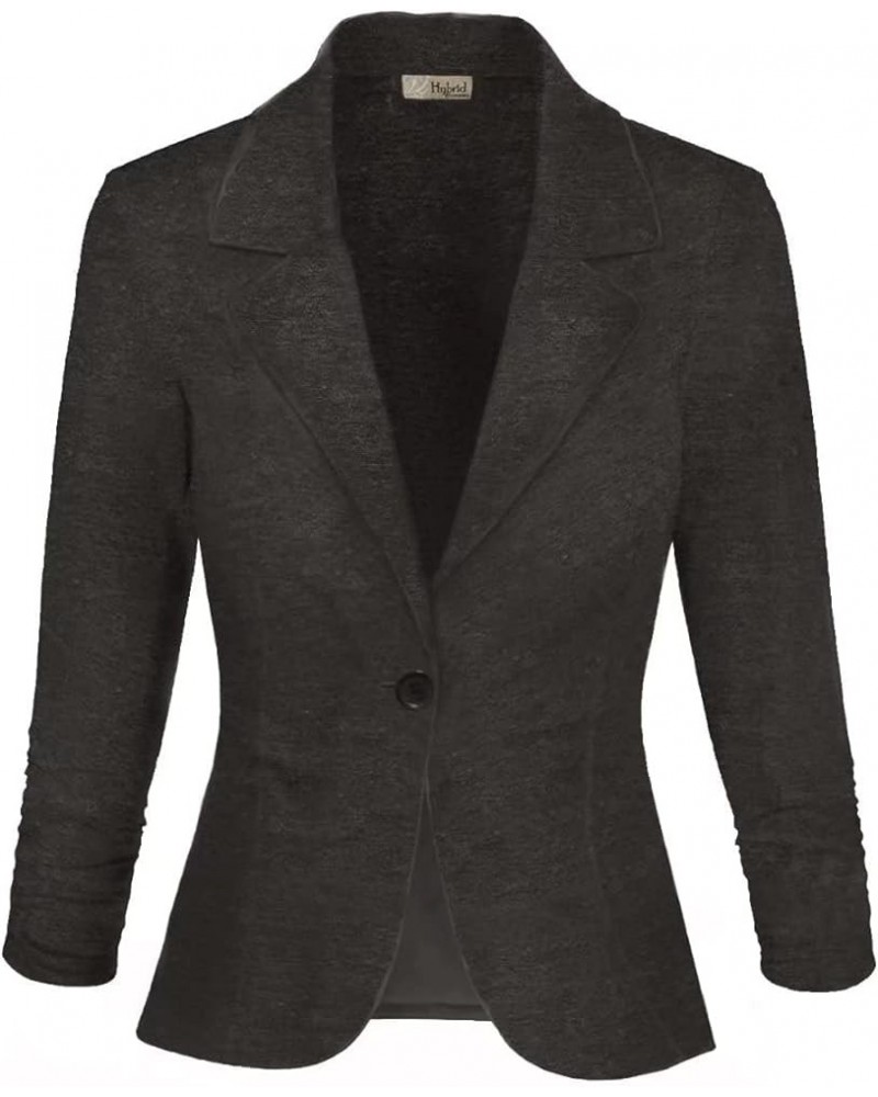 Women's Casual Work Office Blazer Lightweight Stretch Ponte Jacket Made in USA Brown2tone $13.43 Blazers