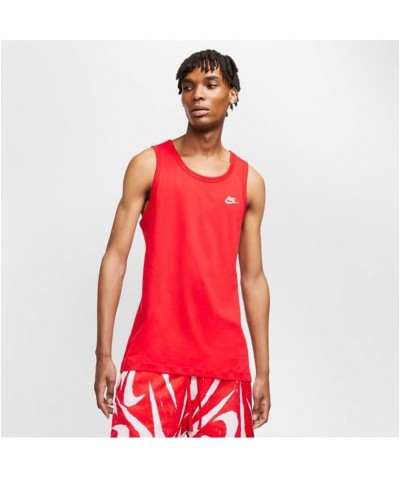 Men's Club Tank Top University Red/White $15.40 Tanks