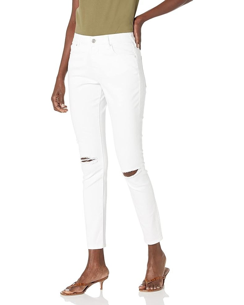 Women's Jennie Mid Rise Curvy Skinny Fit Jean Optic White Destroyed $43.46 Jeans