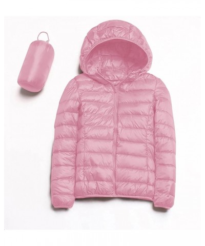 Packable Puffer Jacket for Women Lightweight Winter Short Duck Down Jackets Slim Fit Bubble Coat Zipper Down Jacket with Hood...