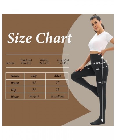 Fleece Lined Leggings for Women Thermal Tummy Control High Waist Winter Warm Workout Tights Wine $11.99 Leggings