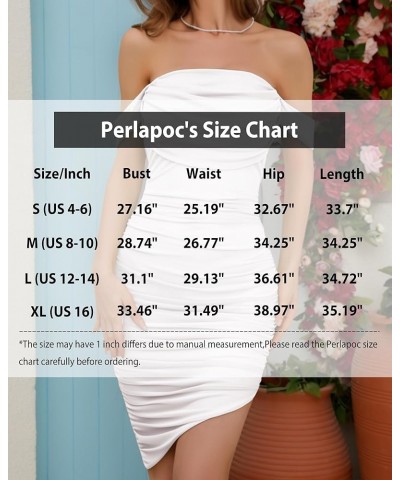 Women Square Neck Bodycon Sleeveless Homecoming Dresses Ruched Mesh Off The Shoulder Wedding Guest Dress White $20.70 Dresses