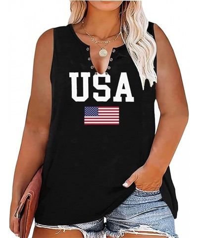 Plus-Size We The People 1776 Tank Top Summer Ring Hole V Neck Shirt Women 4th of July Tanks American Flag Sleeveless Tee Usa ...