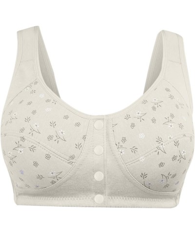 Daisy Bra for Women 2024 Push Up Sports Bras No Underwire Wireless Bras Front Closure Cotton Support Bras for Older Women E K...